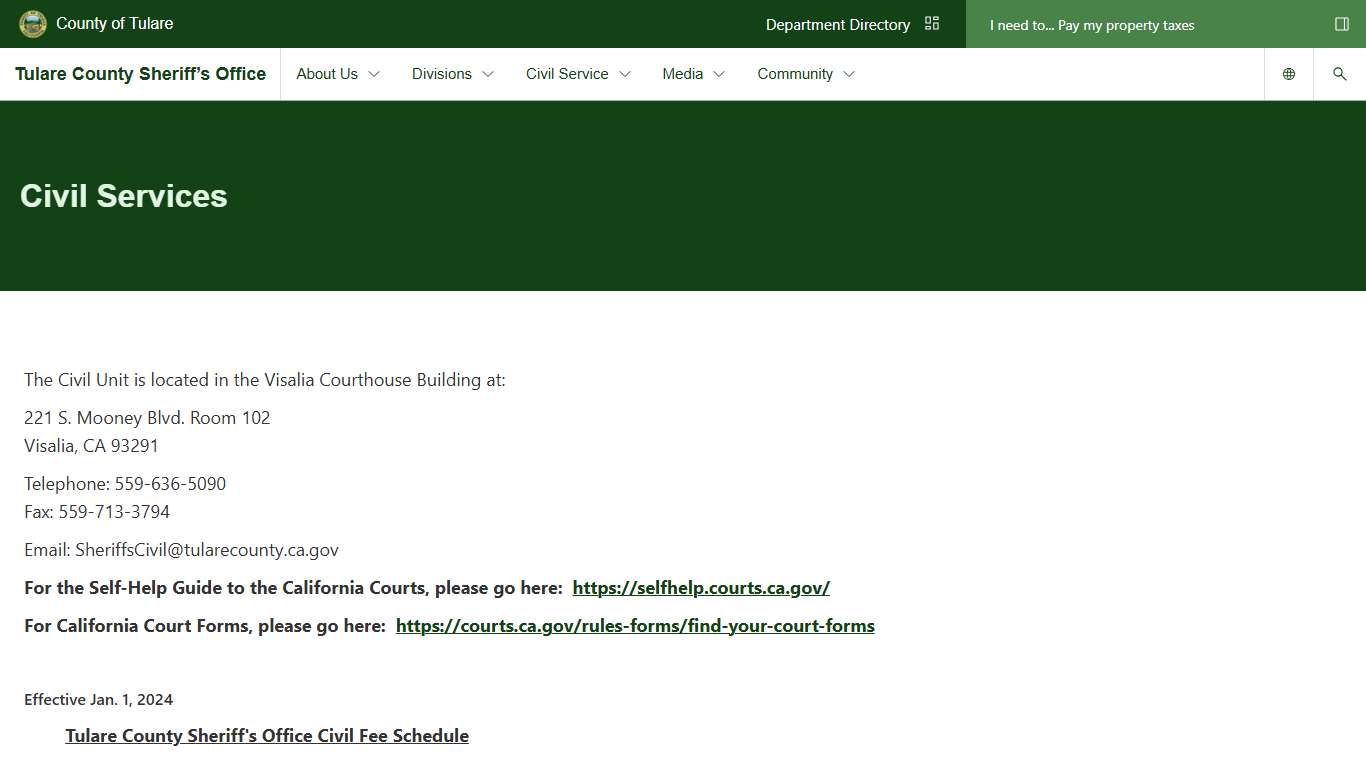 Civil Services | Tulare